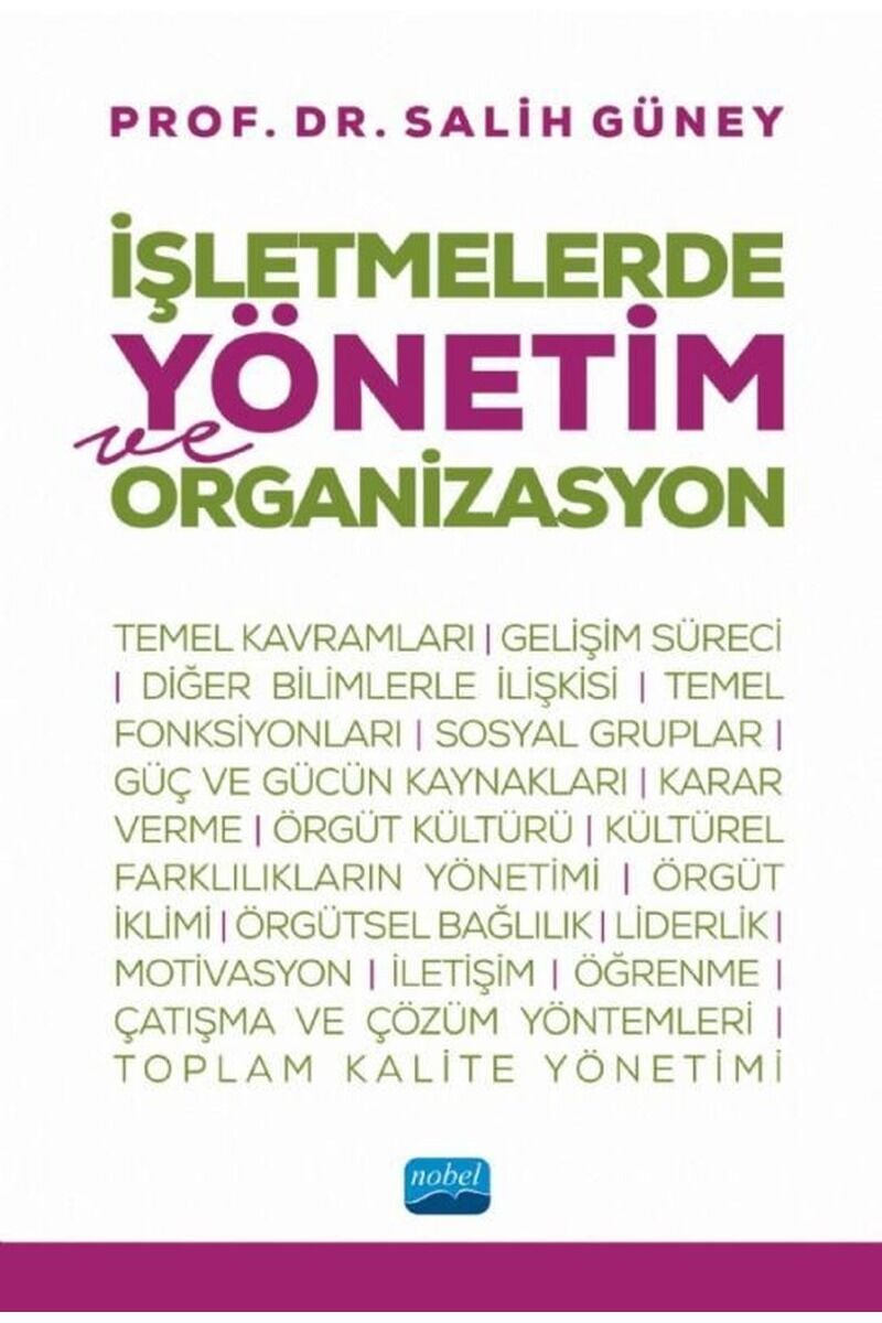 İşletmelerde Yönetim ve Organizasyo, Clz - SALIH GÜNEY
