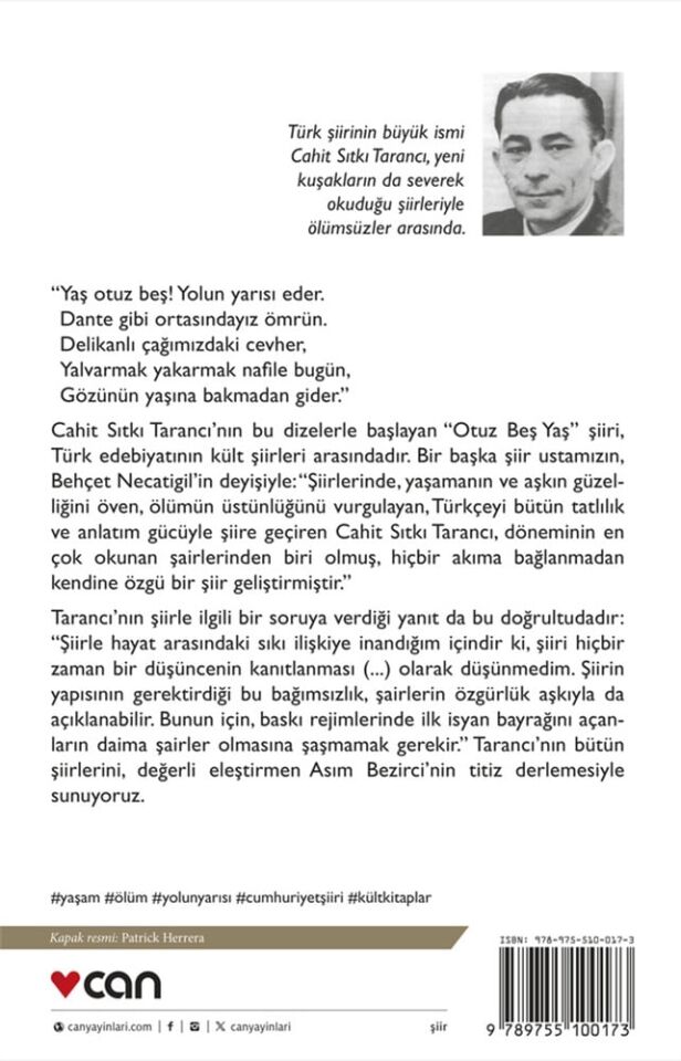 Otuz Beş Yaş Şiiri Kitabı – Cahit Sıtkı Tarancı