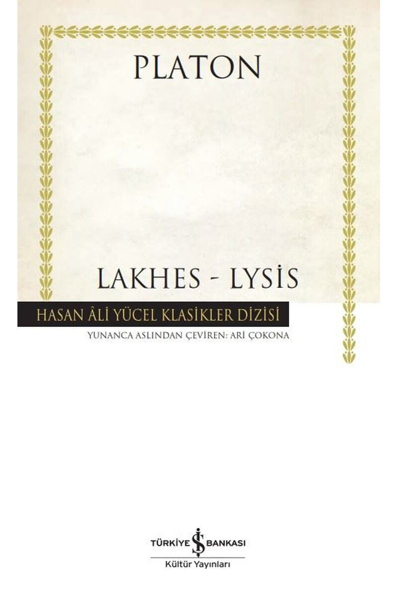 Lakhes-Lysis-Hasan Ali Yücel Klasik, Clz - PLATON
