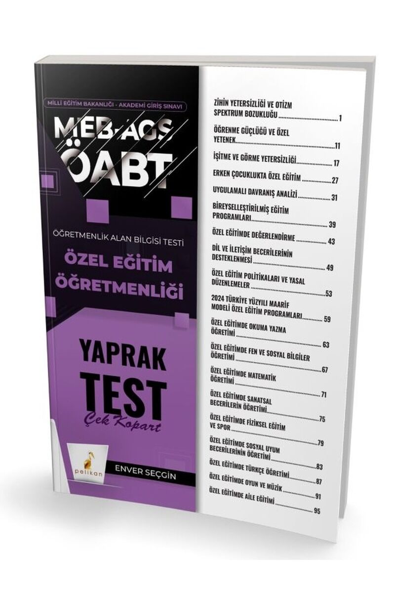 MEB-AGS ÖABT Özel Eğitim Öğretmenli, Clz - ENVER SEÇGIN