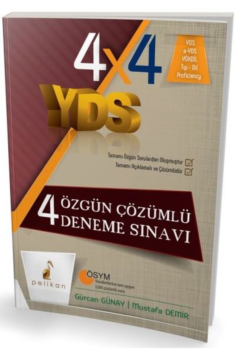 4x4 YDS 4 Özgün Çözümlü Deneme, Clz - GÜRCAN GÜNAY