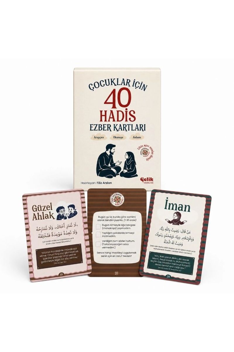 Çocuklar İçin 40 Hadis Ezber Kartla, Clz - KOLEKTİF
