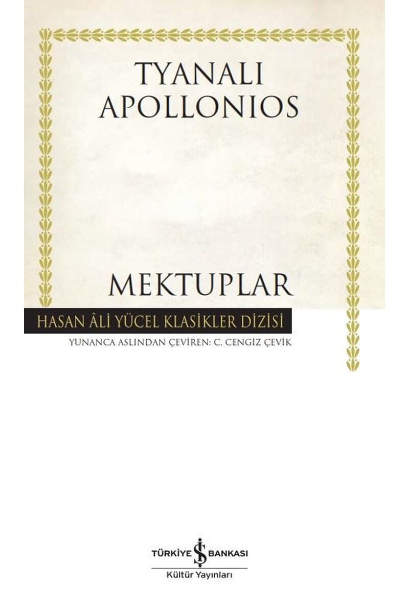 Mektuplar-Hasan Ali Yücel Klasikler, Clz - TYANALI APOLLONIOS