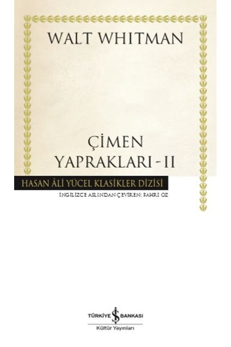 Çimen Yaprakları 2-Hasan Ali Yücel, Clt - WALT WHITMAN