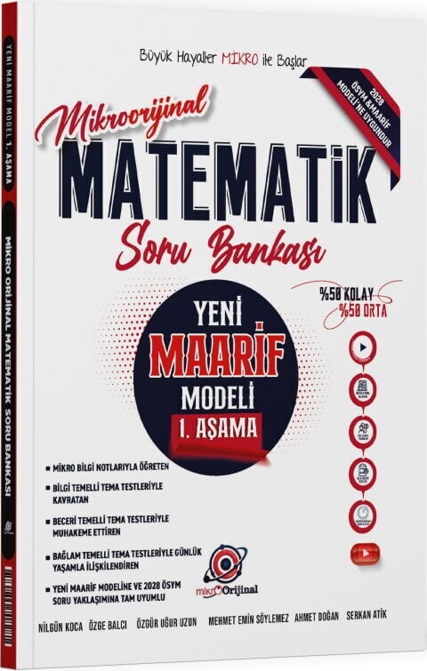 MİKRO ORİJİNAL TYT MAARİF S.B. MATEMATİK 1 - 2026