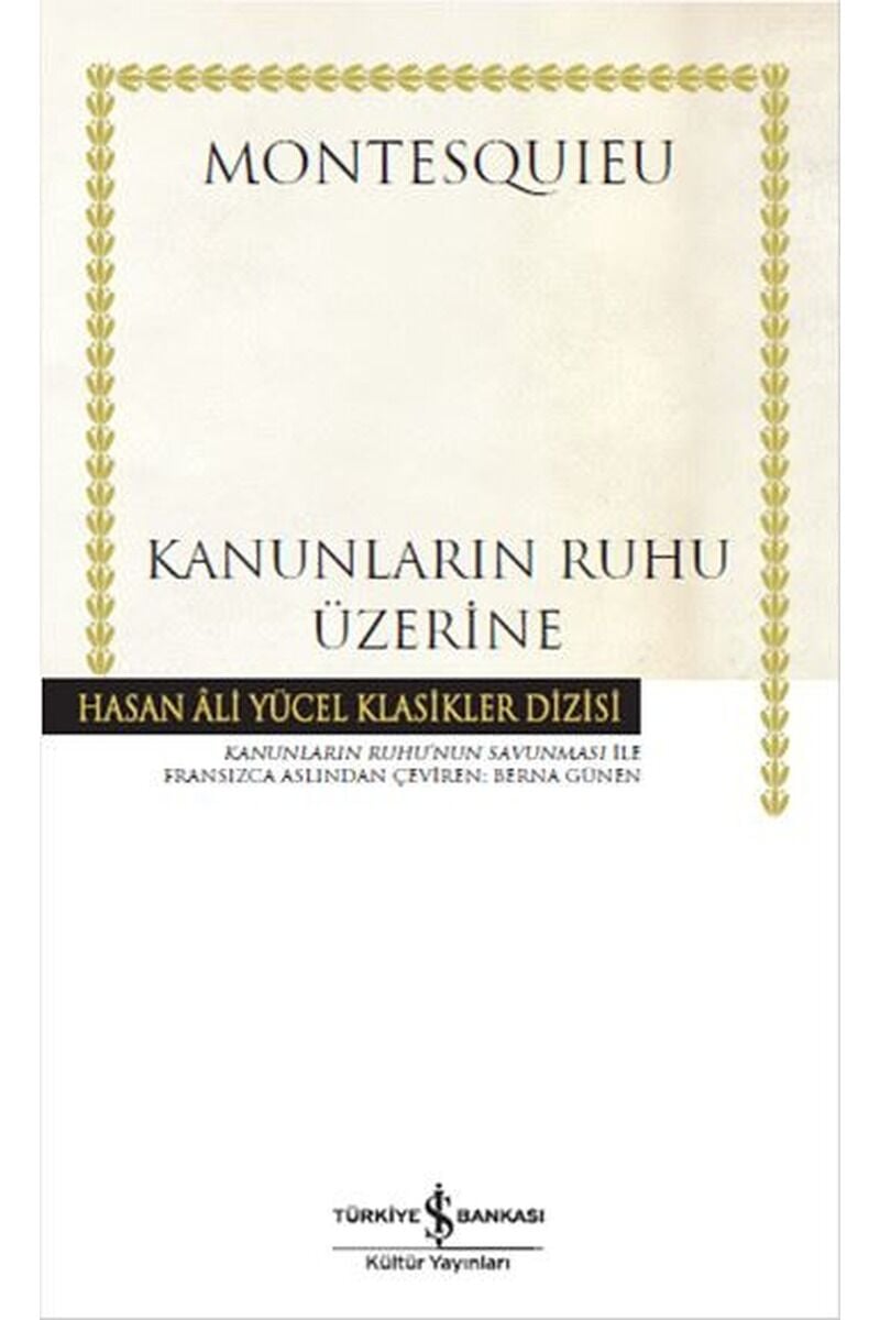 Kanunların Ruhu Üzerine, Clz - MONTESQUIEU